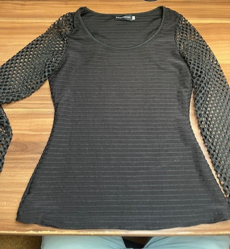 Langärmliges netzshirt - langärmliges, –