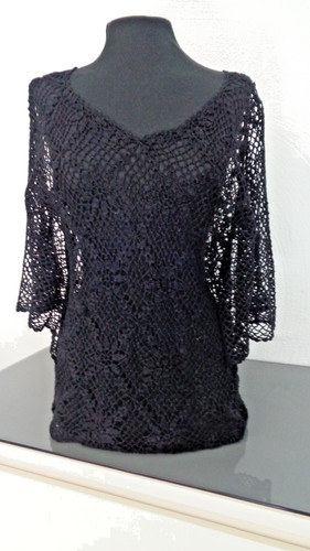 Tunika shirt netz lochmuster - tunika,