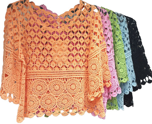 Sexy häkel tunika shirt netz - häkel,