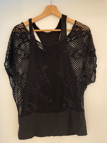 Oberteil shirt netz - netz, schwarz