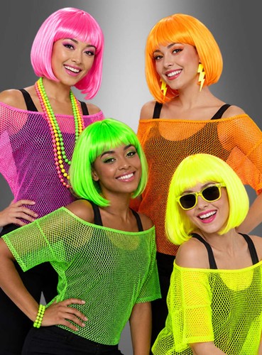Netzshirt damen neon 80er - netzshirt,