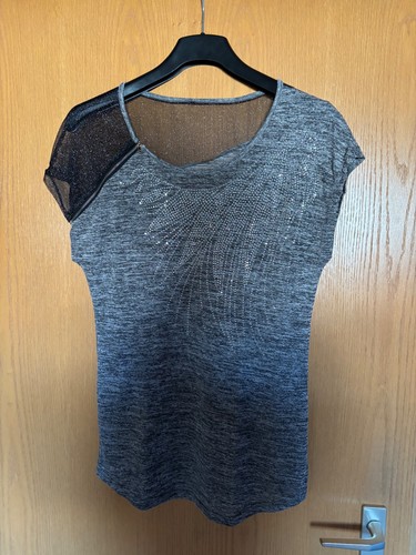 Graumeliertes shirt mit - t-shirt,