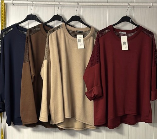 Damen sweatshirt oversize - oversize, netz