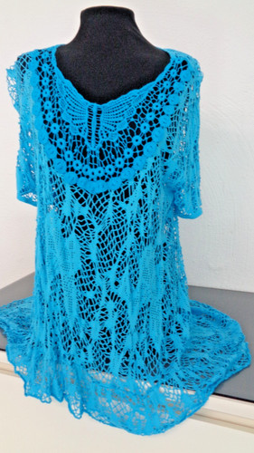 Tunika shirt netz - shirt, lochmuster