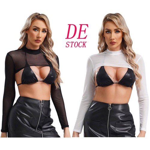 Damen durchsichtig crop top - de,