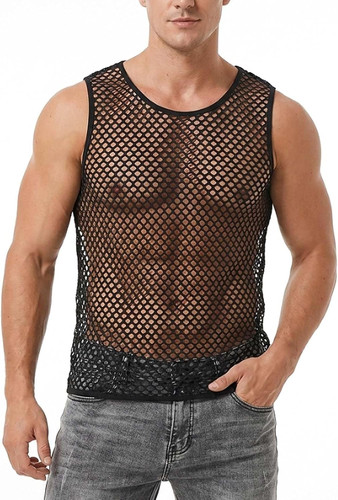 Herren netzshirt mesh tank top - herren,